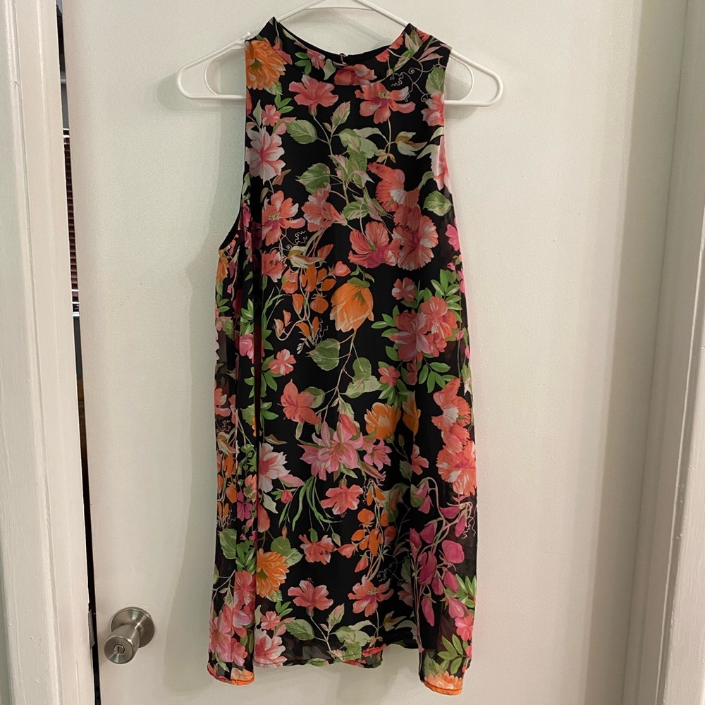Speechless floral high-neck swing dress size large